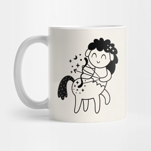 Sagittarius Baby Zodiac Sign Black Mug